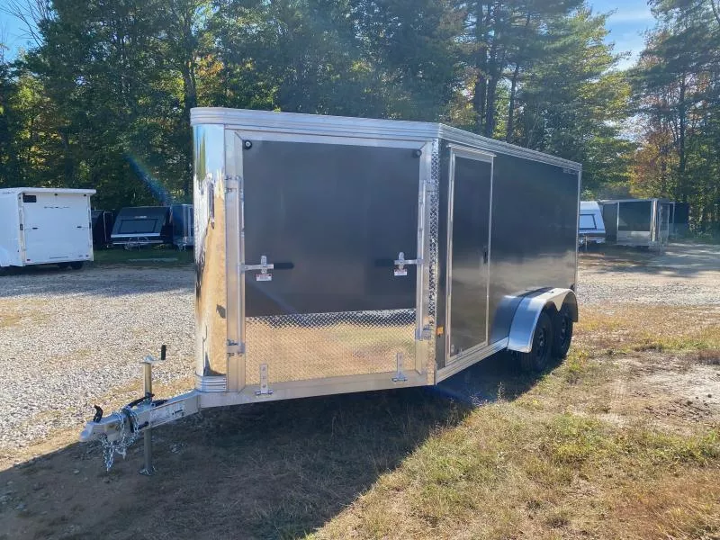 2026 Stealth Trailers 7x14+4.5 Aluminum 2-Place Enclosed Snowmobile Trailer w/Tapered Ramps