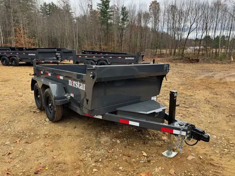2026 Norstar 5x10 Powder Coated 7K Single Ram Dump Trailer w/Ramps & D-Rings