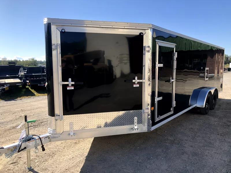 2026 E-Z Hauler XLT 7x22 Aluminum 4-Place Drive In/Out Snowmobile Trailer w/Fuel Door, Spring Assist Ramps. 1861 lbs.