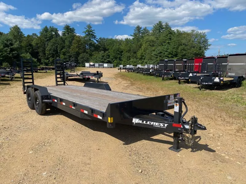 2025 Hillcrest Trailers 7x20+2 Powder Coated 14K Equipment Trailer w/Stand-Up Ramps