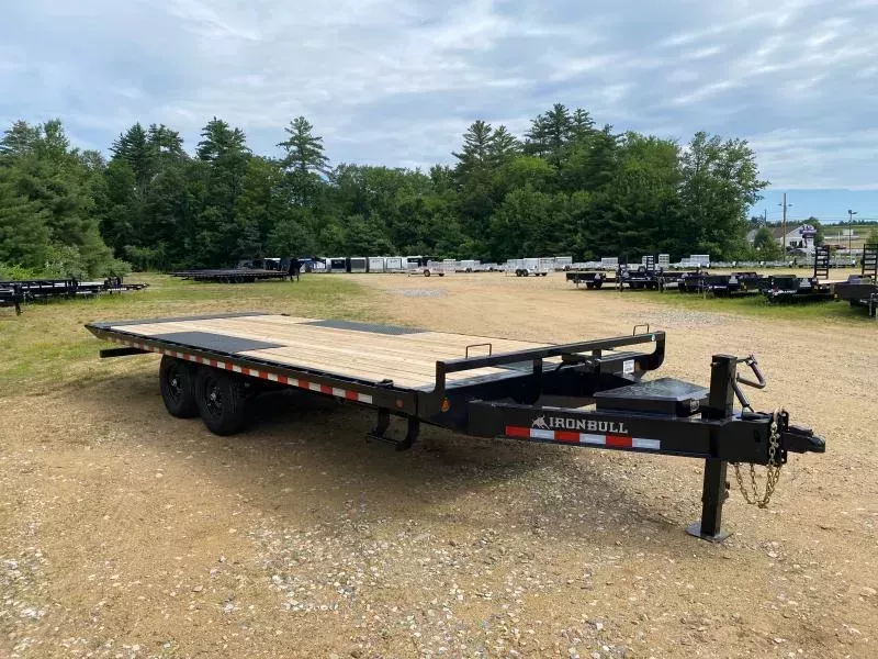2026 Iron Bull 8.5x22 14K Deckover Tilt Equipment Trailer w/D-Rings & Spare Mount