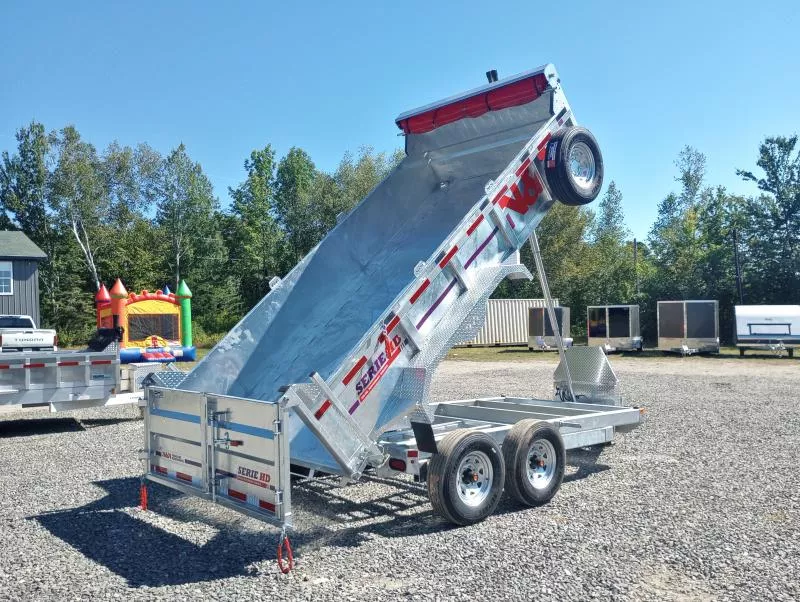 2025 N&N Trailers 7x14 15K Galvanized Hydraulic Dump w/Hydraulic Jack, Ramps, Spreader Gate, Tarp Kit