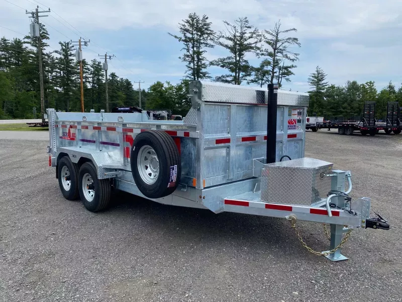 2026 N&N Trailers 7x14 Galvanized 15K Dump Trailer w/Ramps & Tarp Kit