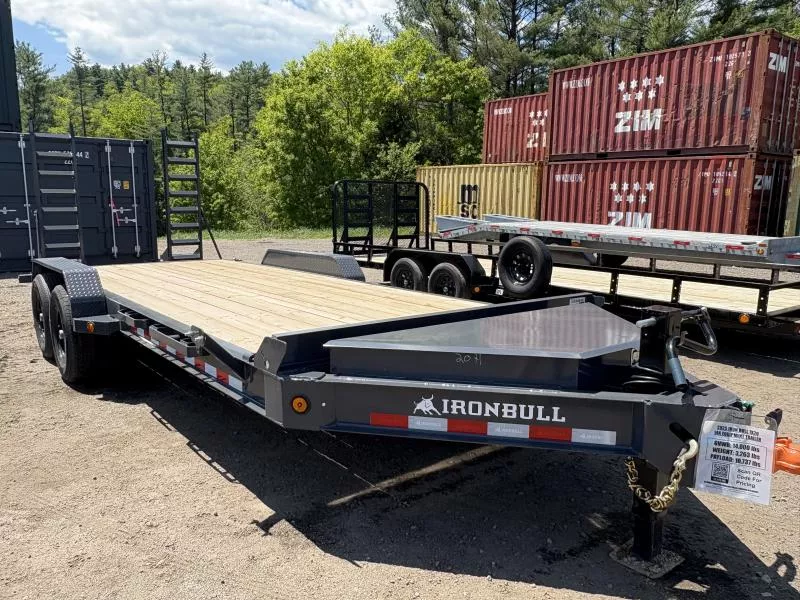 2025 Iron Bull 7x20 14K Equipment Trailer w/ 2' Dovetail, Fold Up Ramps, & D-Rings