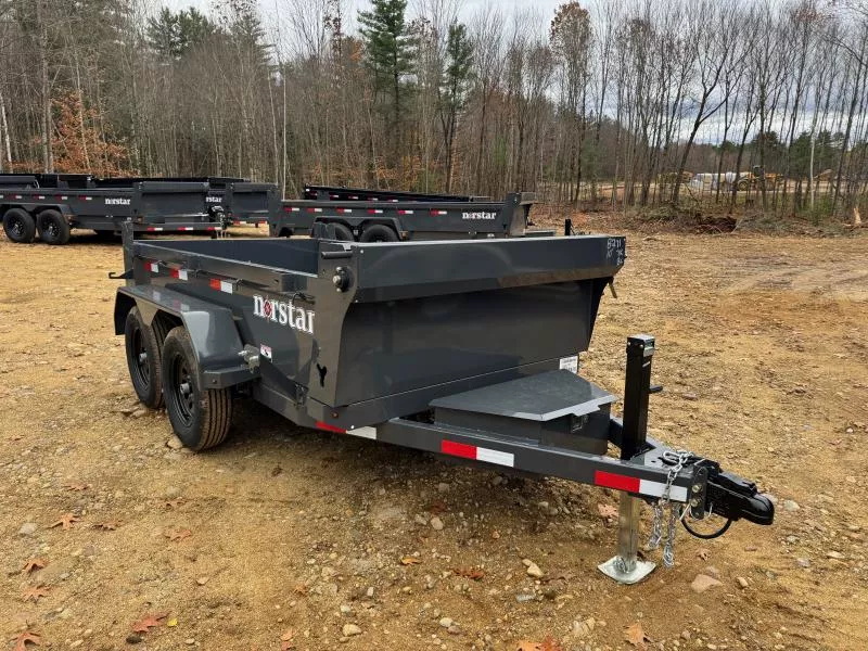 2026 Norstar 5x10 Powder Coated 7K Single Ram Dump Trailer w/Ramps & D-Rings