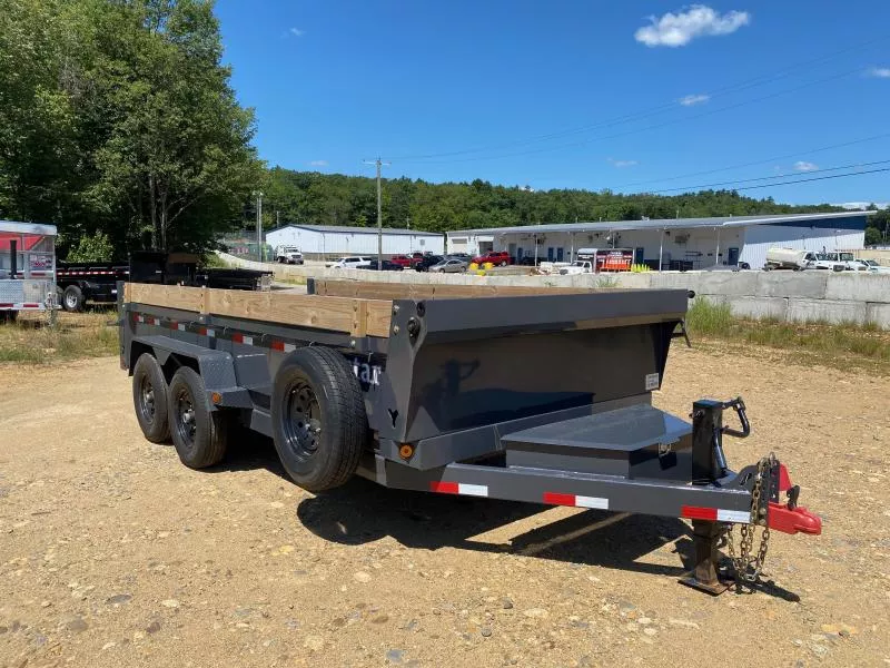 2024 Norstar 7x16 Powder Coated 14K Dump Trailer w/Tarp Kit & Ramps