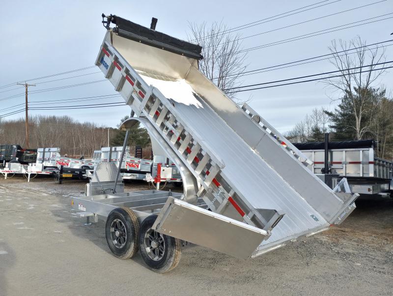 2025 Mission 7x14 12K Aluminum Hydraulic Dump Trailer w/Ramp Kit, Tarp Kit, HD D-Rings, Aluminum Wheels