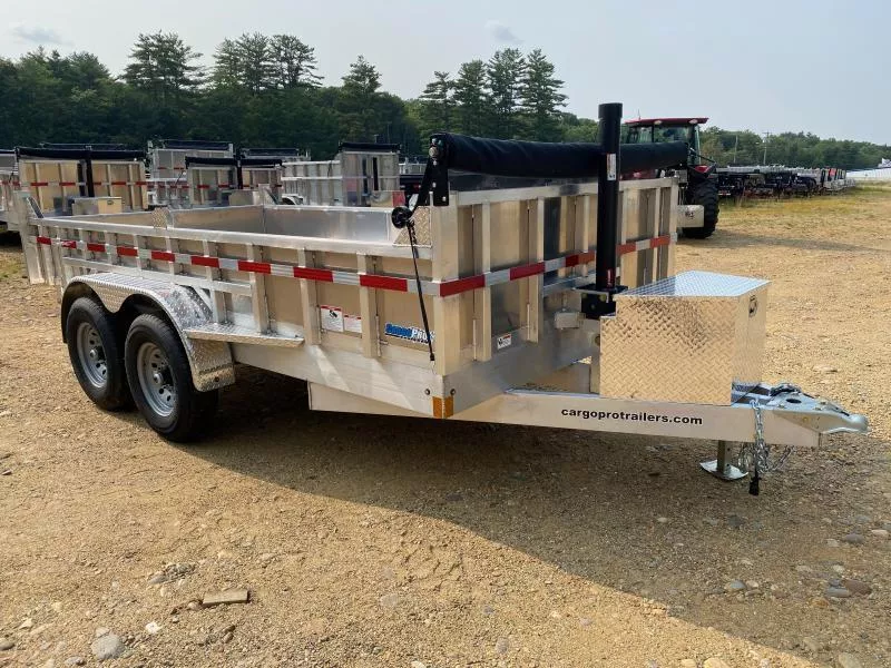 2026 CargoPro Trailers 7x14 Aluminum 14K Dump Trailer w/Tarp Kit