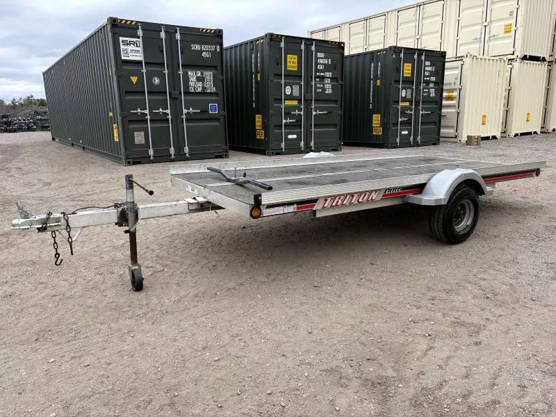 2015 Triton Trailers Elite 5x12 Aluminum Single Place Tilt Deck Snowmobile Trailer