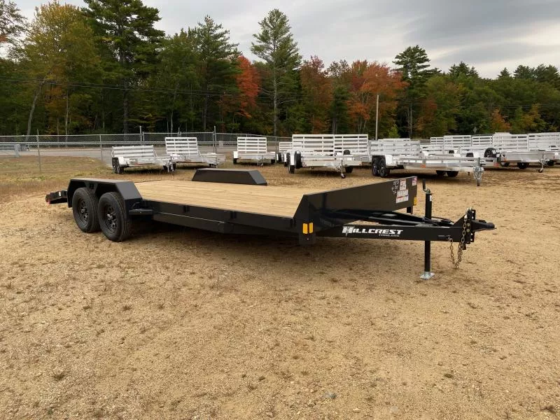 2026 Hillcrest Trailers 7x18+2 Powder Coated 7K Car Hauler w/Slide-In Ramps