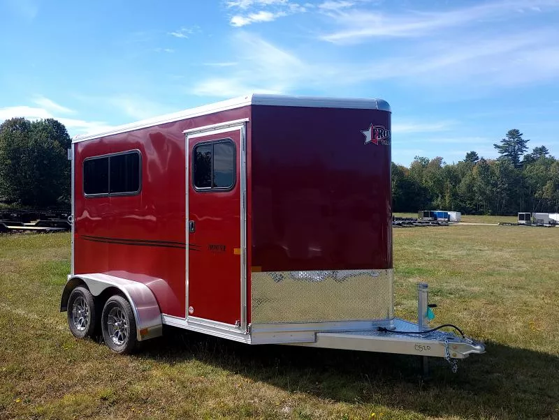 2025 Frontier Strider Series 7K Aluminum 2-Horse Slant Load w/Front Tack, Spare Tire, Aluminum Wheels