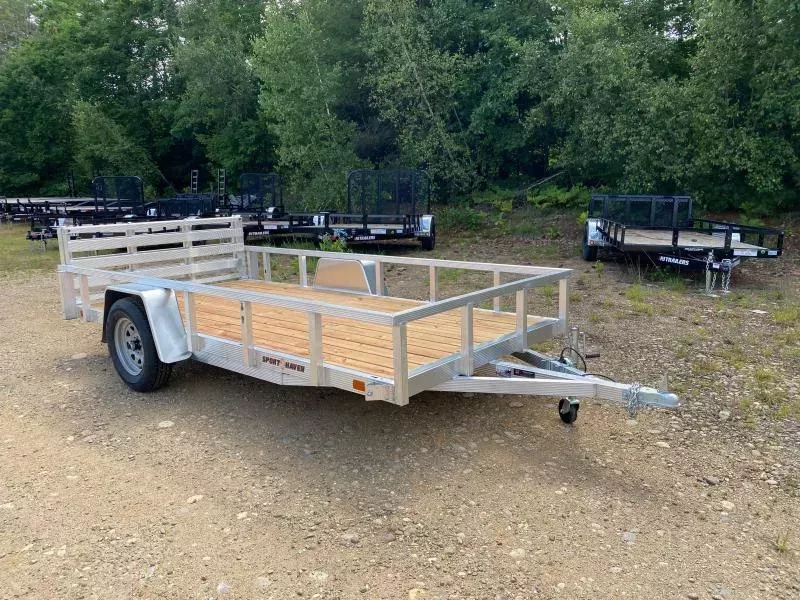 2026 Sport Haven 6x12 Aluminum Utility Trailer w/Bi-Fold Ramp