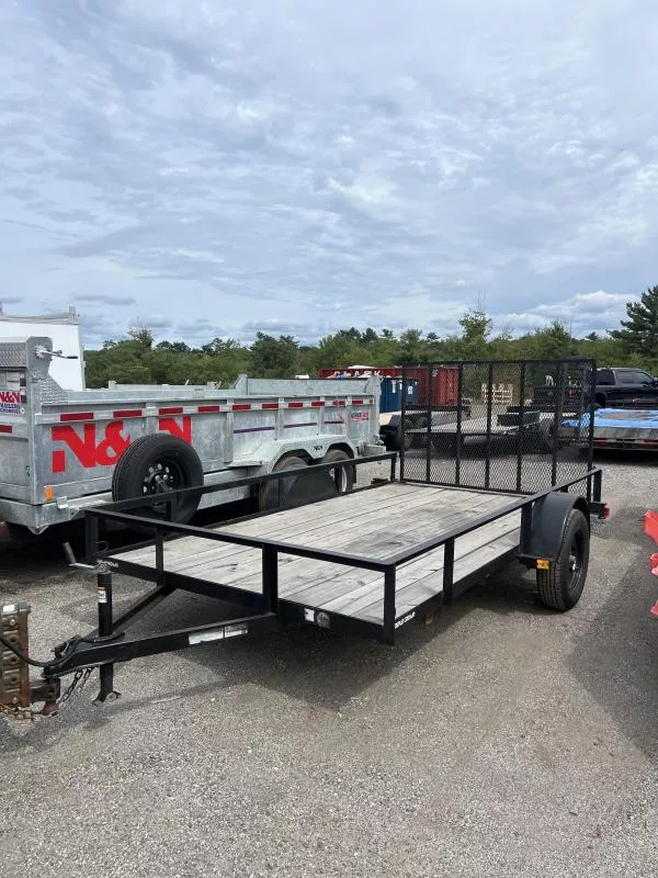 2022 Triple Crown Trailers 6x12 3K Utility Trailer w/Rear Ramp Gate & Spare Tire 