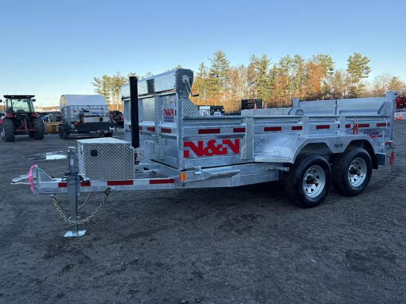 2026 N&N Trailers 6x10 10K Galvanized Dump Trailer w/Spare Tire & Ramps 