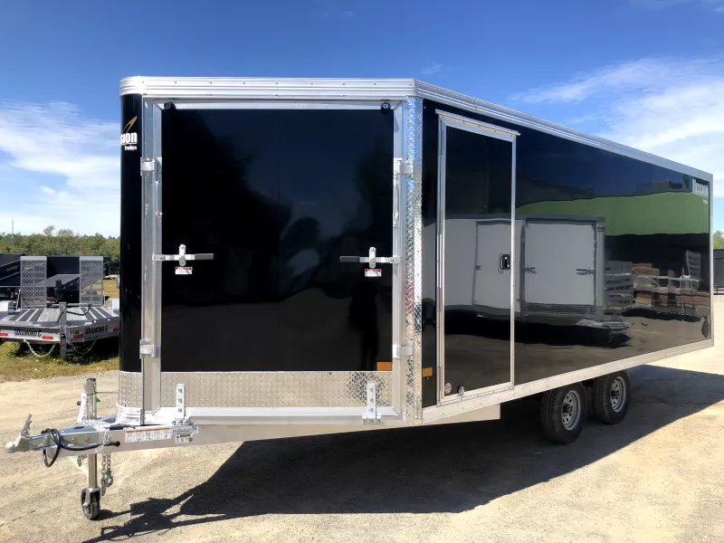 2026 Mission 101x18 Aluminum 3-Place Drive In/Out Deckover w/Spring Assist Ramps, Mats/Guides. 1905 lbs.