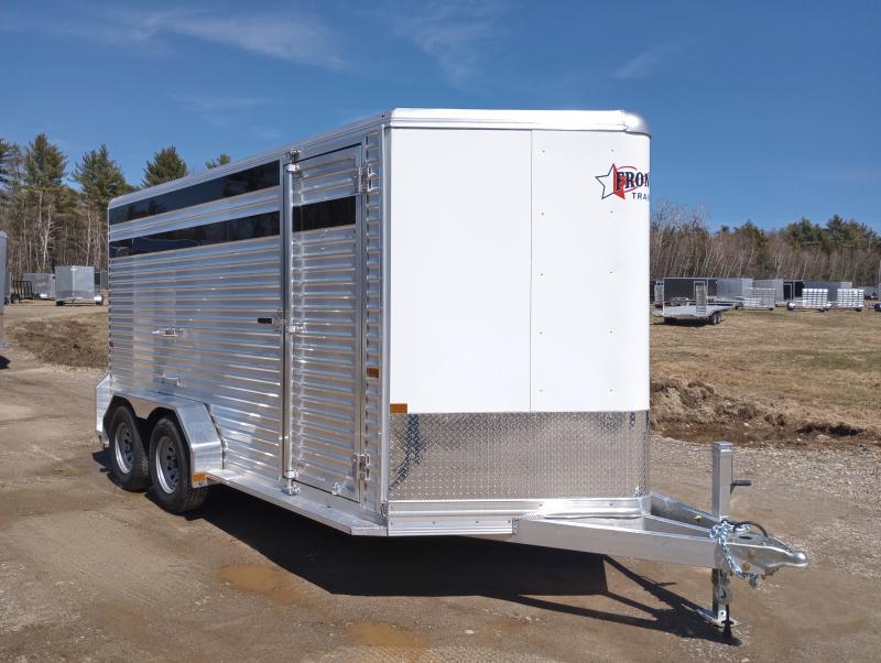 2025 Frontier Trailers Aluminum Livestock 16'7" w/Extra Height, 8K Pedestal Jack, Rubber Mat Floors