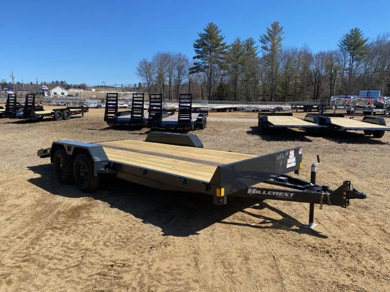 2026 Hillcrest Trailers 7x16+2 Powder Coated 7K Car Hauler w/Slide-In Ramps