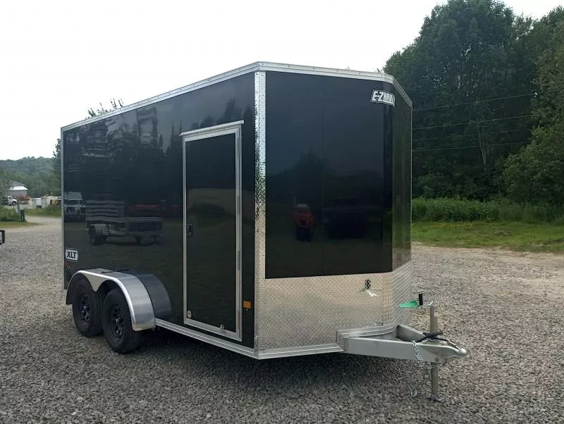 2026 E-Z Hauler XLT 7x14 7K Aluminum Enclosed Cargo w/Spring Assist Rear Ramp, Spare Tire & Mount