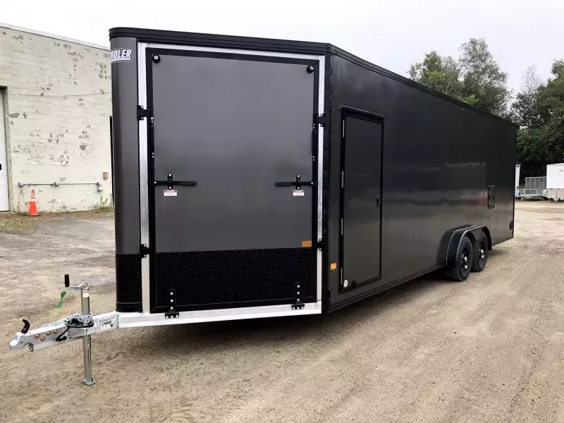 2026 E-Z Hauler 7.5x24 Aluminum 4-Place Drive In/Out Snowmobile Trailer w/Fuel Doors, Tapered Ramps. 2598 lbs.