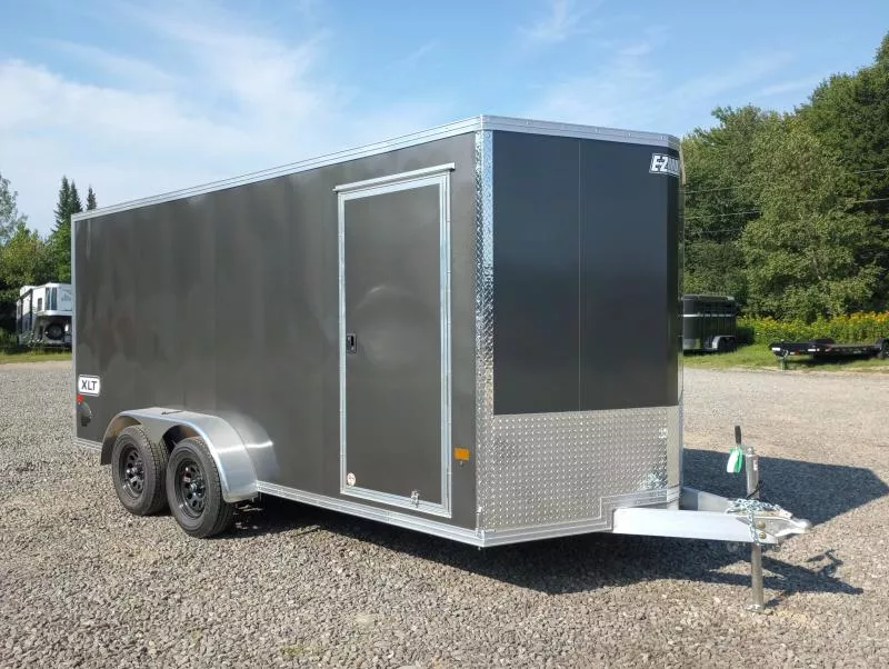 2026 E-Z Hauler XLT 7x16 7K Pro Series Aluminum Enclosed Cargo w/Spring Assist Rear Ramp
