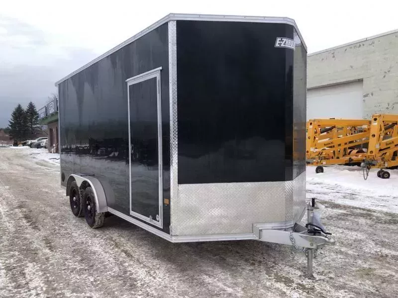 2026 EZ Hauler 7.5x16 7K Aluminum Enclosed Cargo w/Extra Height, Aluminum Wheels. 1923 lbs