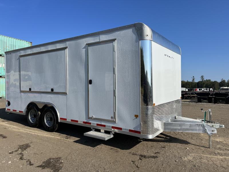 2025 Stealth Trailers 8.5x20 14K Aluminum Enclosed Car Hauler w/110V Power Package, Concession Door, Stabilizer Jacks & Swivel D-Rings 