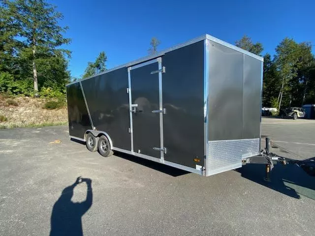 2019 Haulin 8.5x20 Enclosed Cargo w/Two Tone Color Package, Interior Elevated Spare Tire Mount & Aluminum Wheels 