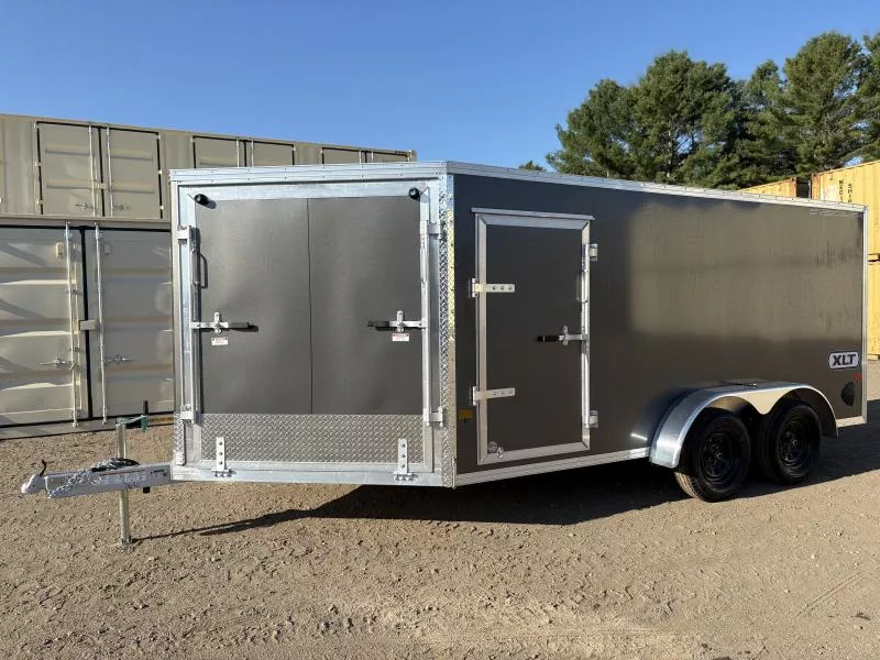 2026 Stealth Trailers 7x14 XLT-PRO Series Aluminum 2-Place Drive-In/Out Snowmobile Trailer w/Spring Assist Ramps, Recessed D-Rings & LED Lighting 