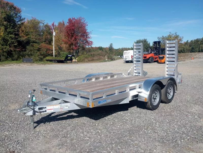 2025 Mission 6.5x14 Aluminum Landscape/Utility Trailer w/HD Stand Up Ramps, HD D-Rings