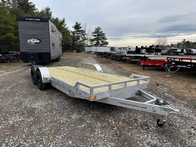 2026 CargoPro Trailers 7x20 Aluminum Economy Wood Deck 10K Car Hauler w/Removable Fender