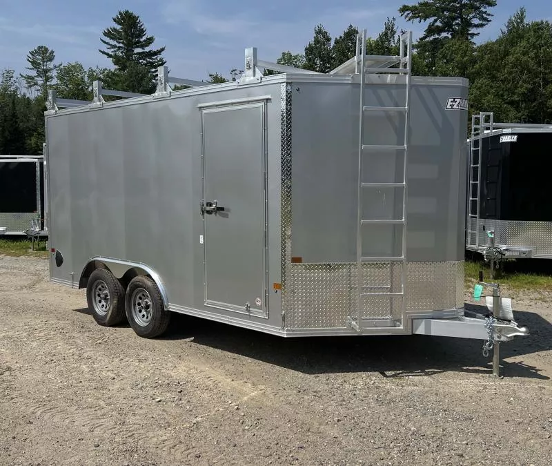 2025 E-Z Hauler 8.5x14 7K Aluminum Enclosed Cargo Trailer w/Ultimate Contractor Package, Barn Doors