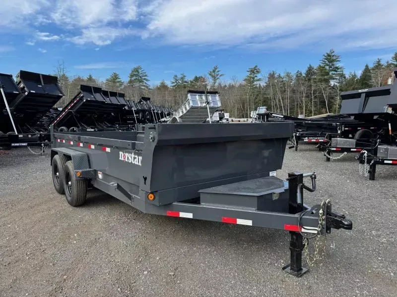 2026 Norstar 7x16 Powder Coated 14K Dump Trailer w/Tarp Kit & Ramps