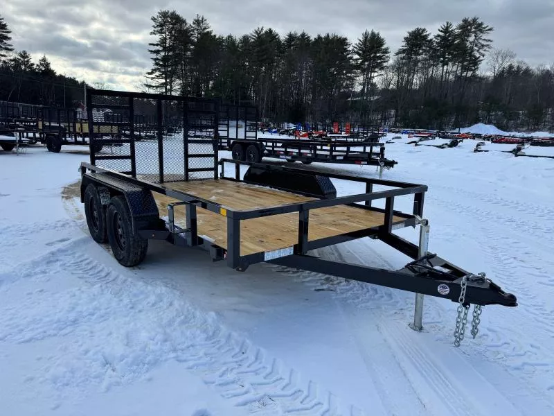 2026 Sure-Trac 7x12 Powder Coated 7K Utility Trailer w/Fold Flat Ramp Gate