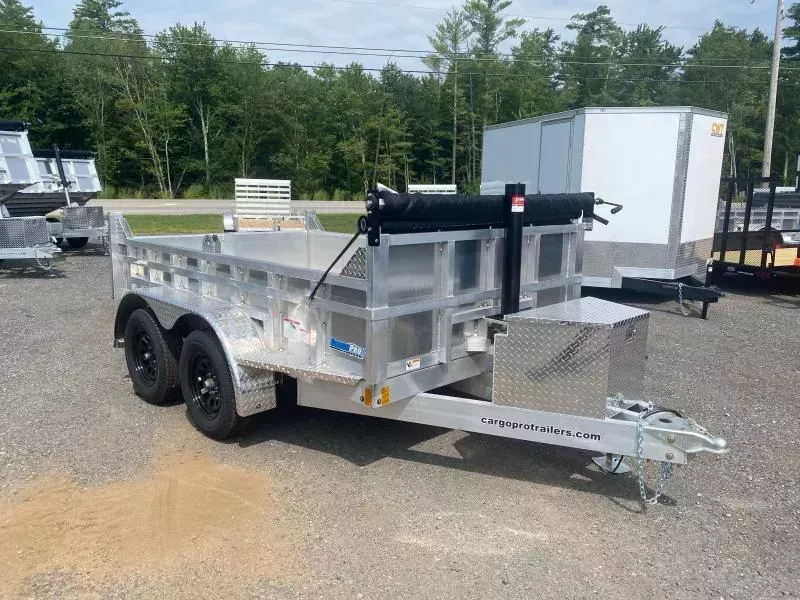 2026 CargoPro Trailers 6x10 Aluminum 7k Dump Trailer w/Tarp Kit