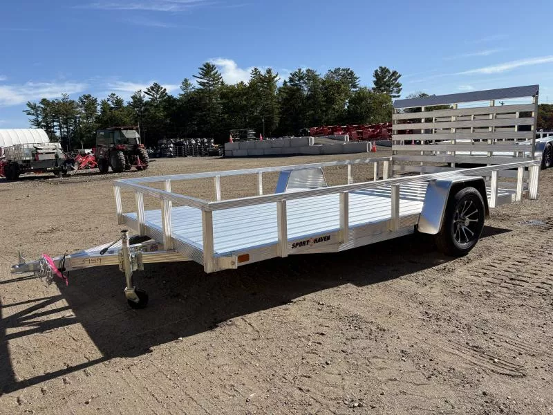 2026 Sport Haven 7x14 3K Aluminum Utility Trailer w/Aluminum Decking