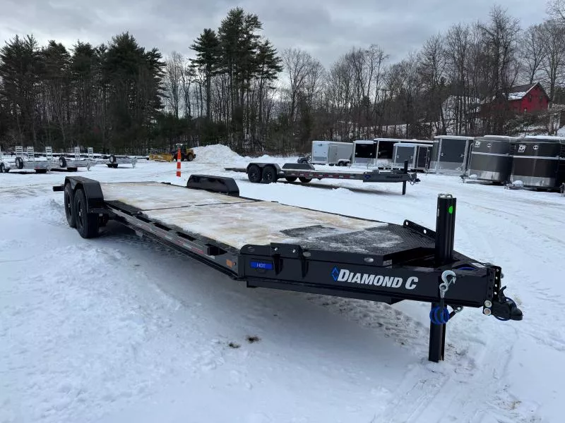 2026 Diamond C Trailers 7x18+6 Powder Coated 14.9K Partial Tilt Equipment Trailer w/Hydraulic Jack