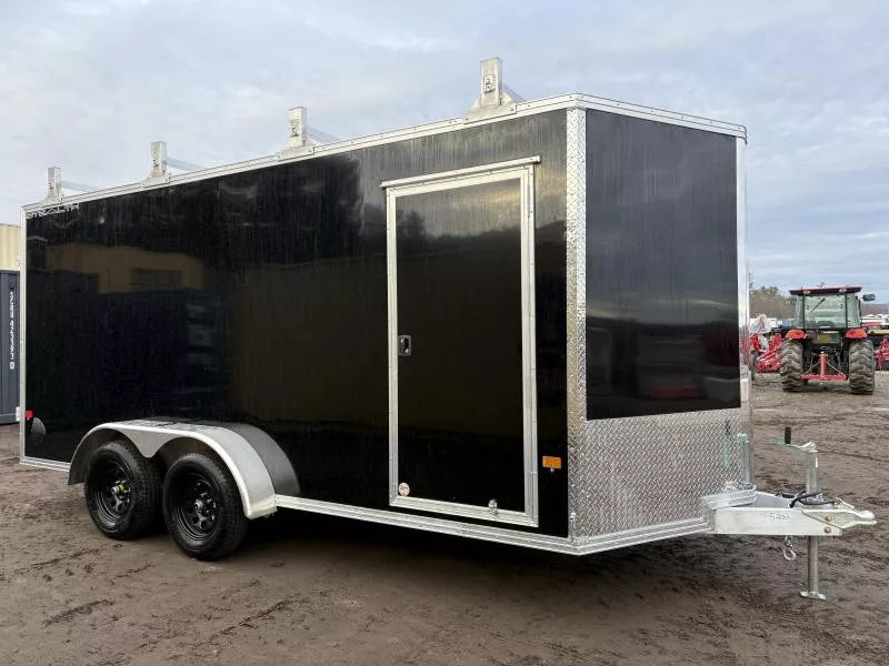 2026 Stealth Trailers 7x16 Aluminum Enclosed Cargo w/Deluxe Ladder Racks & Barn Doors 
