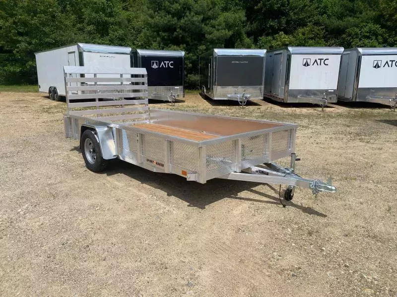 2026 Sport Haven 6x12 Aluminum Utility Trailer w/ATP Sides & Rear Ramp