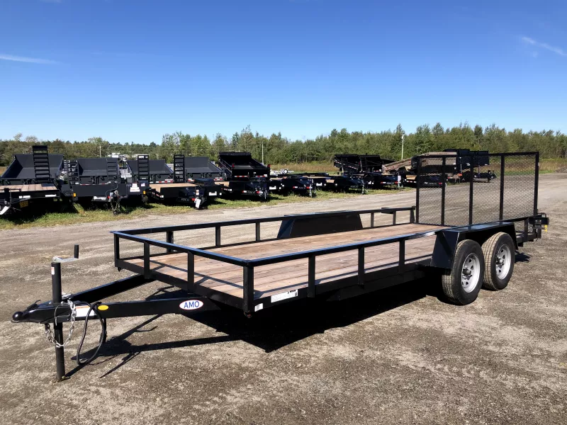 USED 2025 AMO 7x18 7K Tandem Axle Landscape w/Ramp Gate