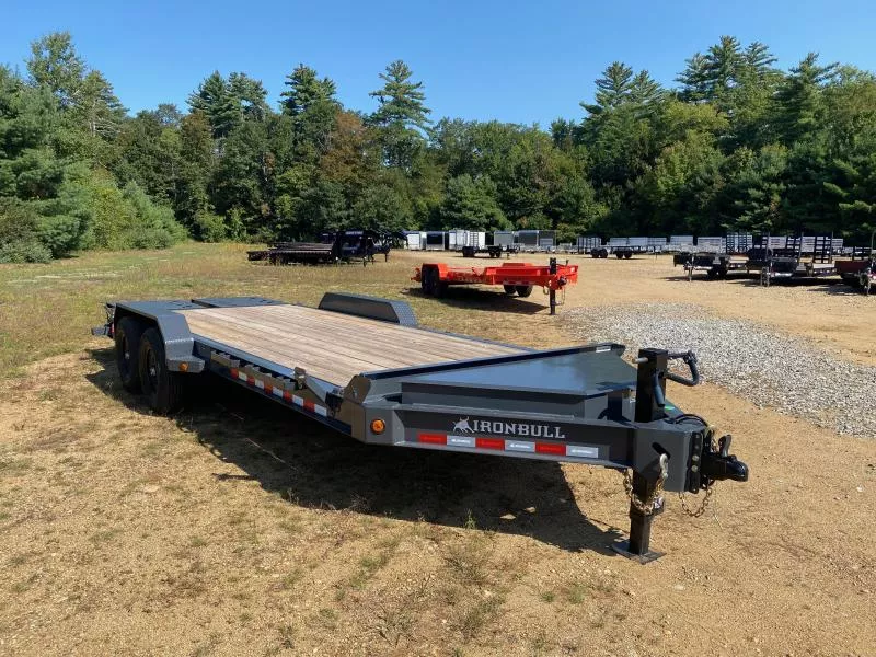 2026 Iron Bull Trailers 7x17+3 Powder Coated 14K Equipment Trailer w/Full Width Ramps & Toolbox