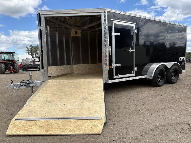 2026 Stealth 7x14 XLT-PRO Series Aluminum 2-Place Drive-In/Out Snowmobile Trailer w/Spring Assist Ramps, Recessed D-Rings & LED Lighting