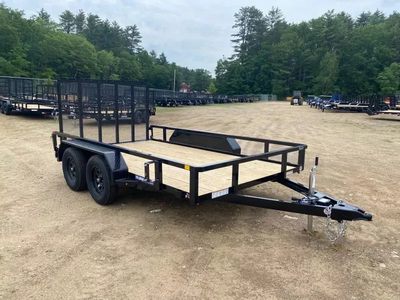 2025 Sure-Trac 7x12 Powder Coated 7K Utility Trailer w/Fold Flat Ramp Gate