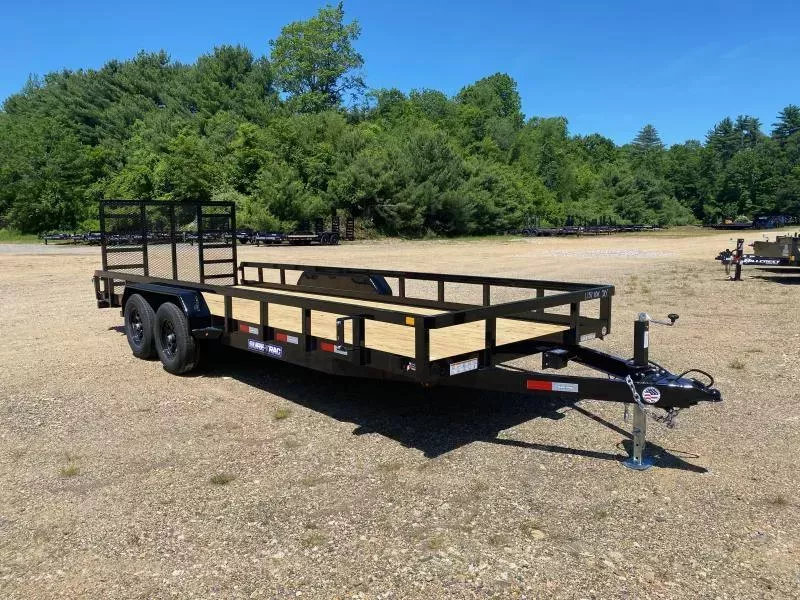 2026 Sure-Trac 7x20 Powder Coated 10K Landscape Trailer w/Rear Ramp Gate
