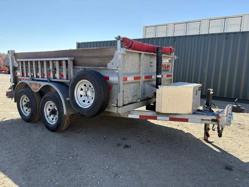 2017 N&N Trailers 5X8 10K Galvanized Dump Trailer w/Tarp Kit, Ramps, Board Brackets & Spare Tire 