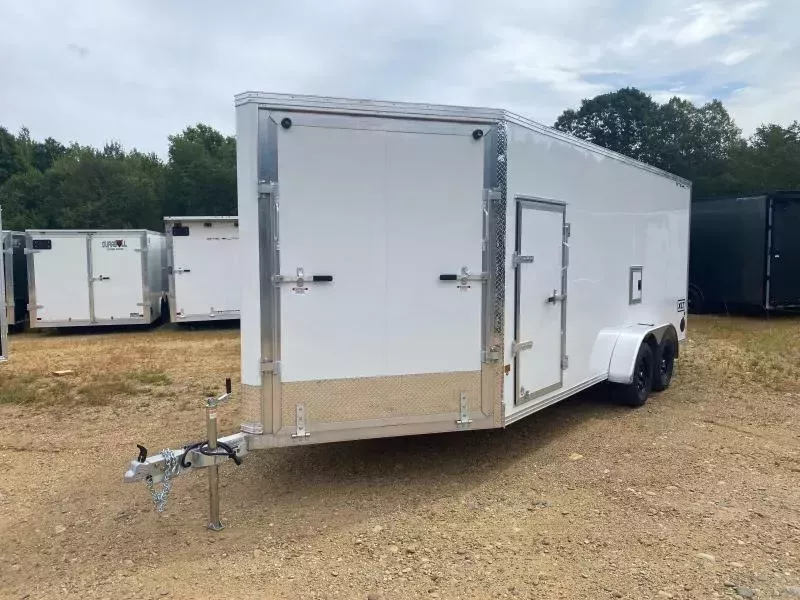 2026 Stealth Trailers 7x18+4.5 XLT PRO Aluminum 3-Place Enclosed Snowmobile Trailer w/Extra Height & Fuel Door