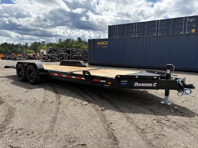 2025 Diamond C Trailers 7X22 18K 6’ Stationary Front Tilt Deck Equipment Trailer w/Spare Mount