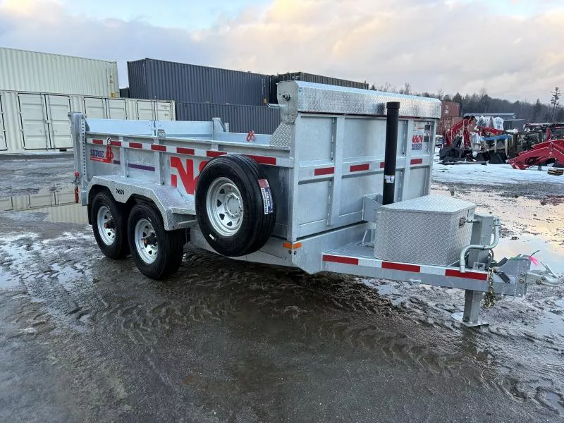 2026 N&N Trailers 7x12 15K Galvanized Dump Trailer w/Spare Tire & Mount