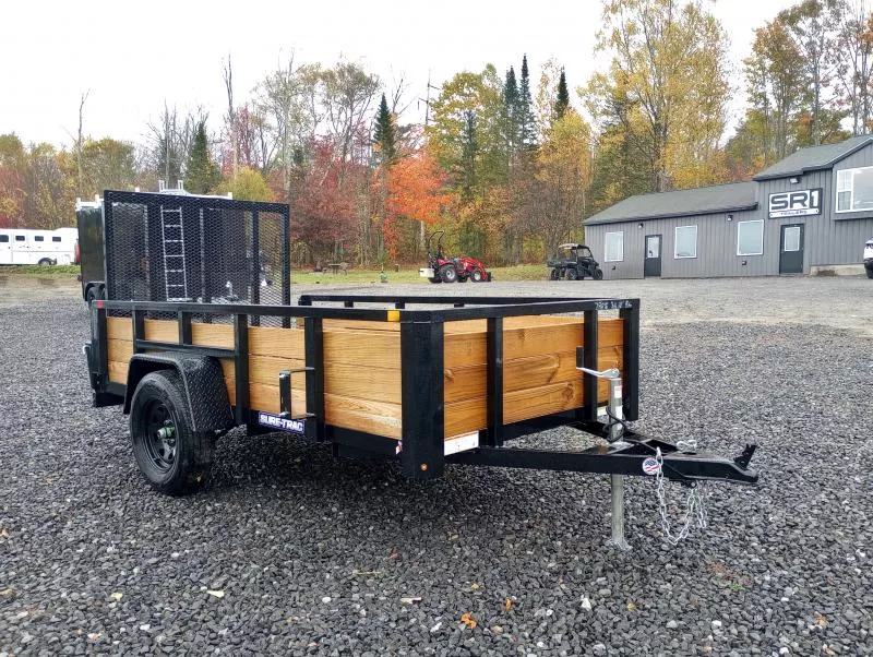 2025 Sure-Trac 5x10 Powder Coated Utility Trailer w/High Sides, Rear Ramp Gate, Spare Tire Mount