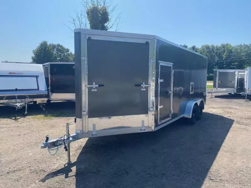 2026 Stealth Trailers 7x18+4.5 XLT PRO Aluminum 3-Place Enclosed Snowmobile Trailer w/Extra Height & Fuel Door