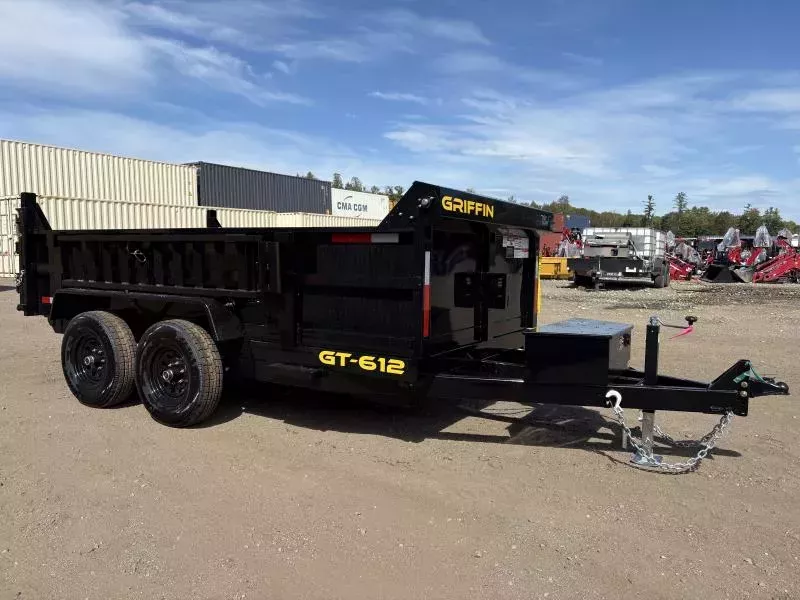 2026 Griffin Trailers 6x12 10K Powder Coated Dump w/ Tarp Kit & Battery Charger